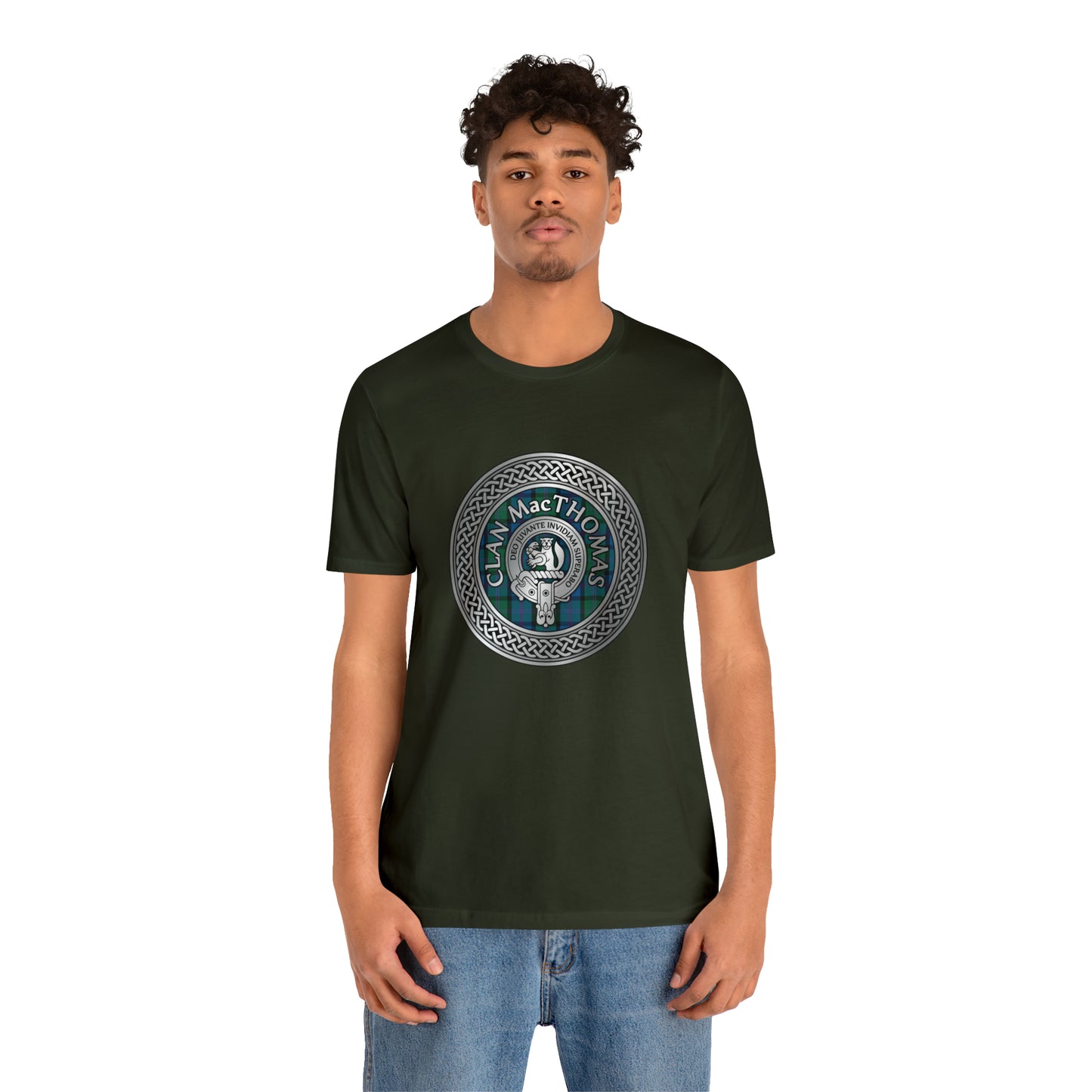 Clan MacThomas Crest & Tartan Knot | Unisex T-Shirt