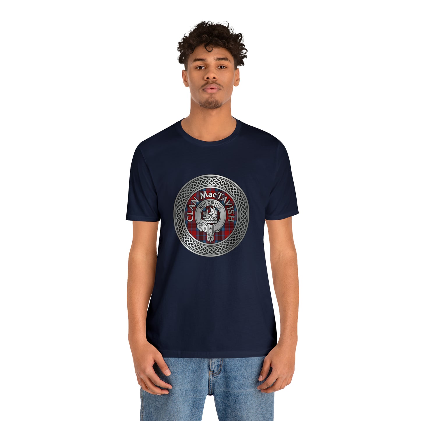 Clan MacTavish Crest & Tartan Knot | Unisex T-Shirt