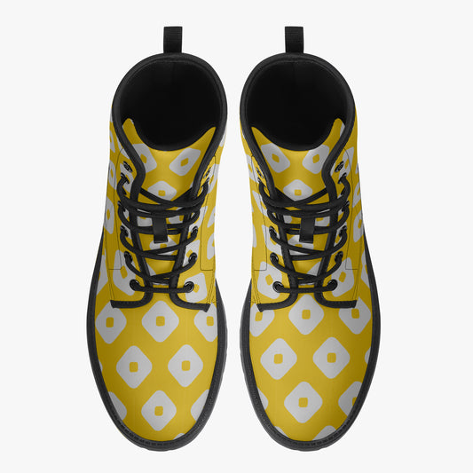 Japanese Wagara - Kanoko Gold - PU Leather Boots