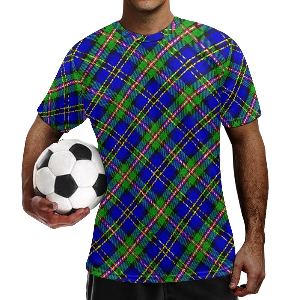 Clan MacCuaig Tartan Football Shirt white