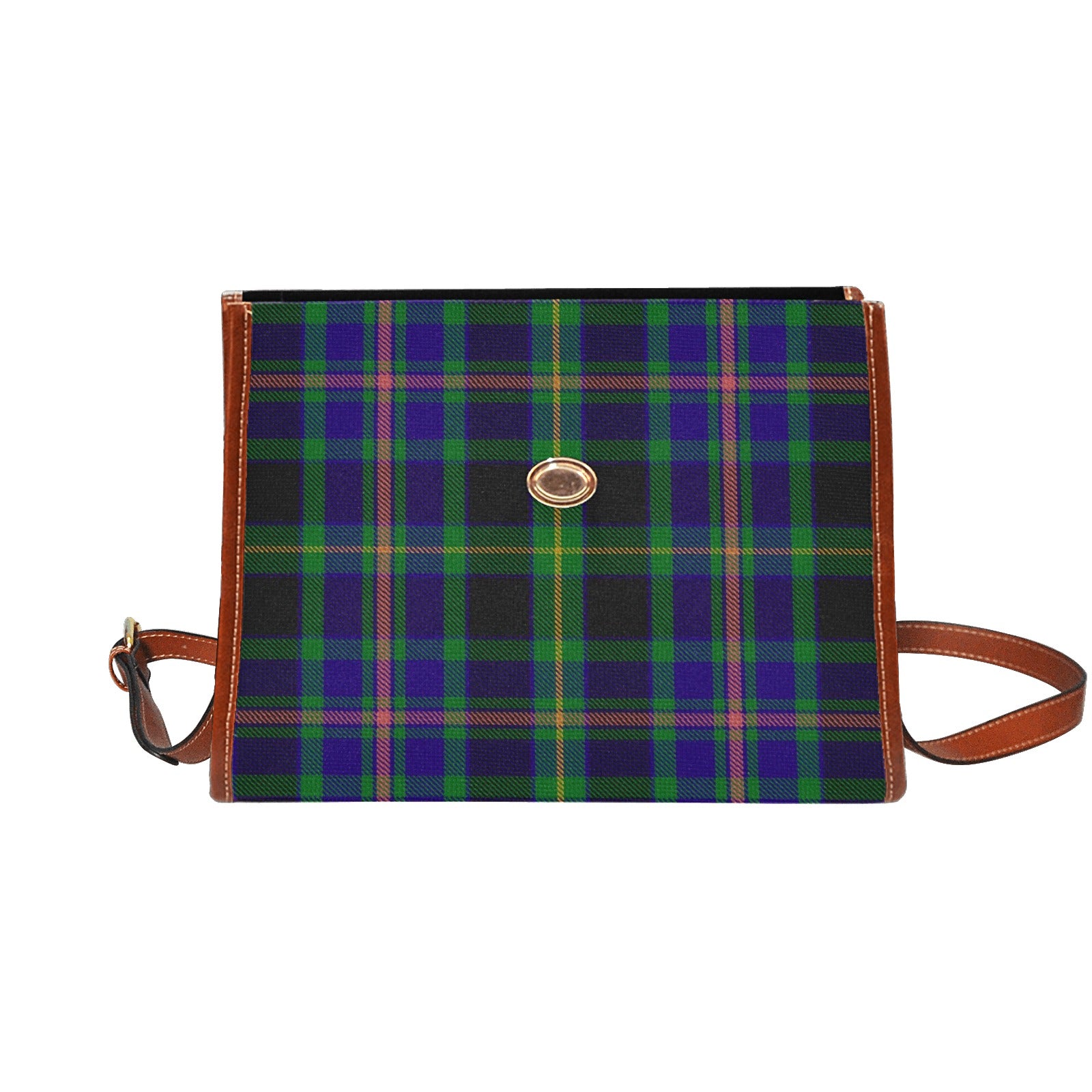 Irish County Offaly Tartan Canvas Handbag