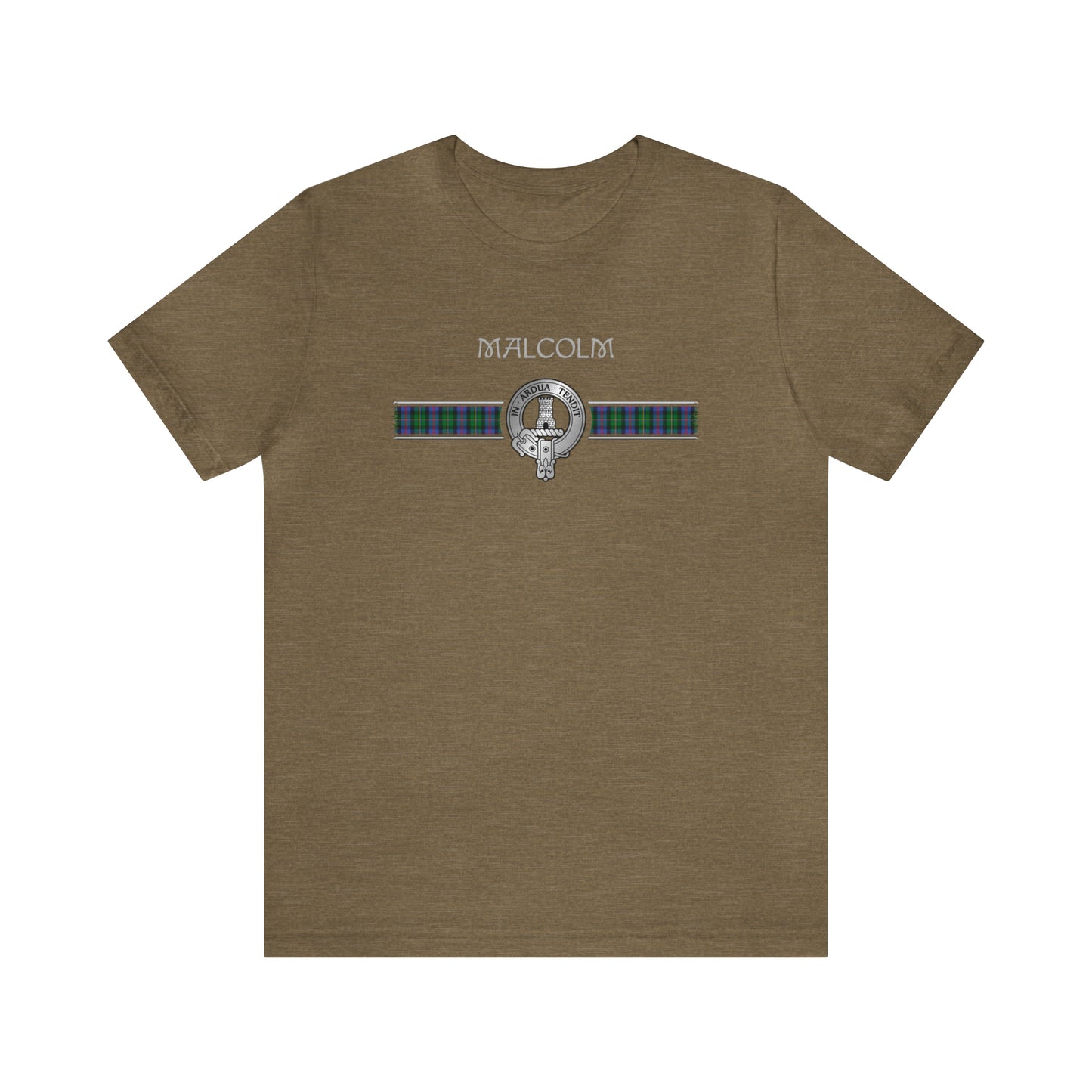 Clan Malcolm Crest & Tartan | Unisex T-Shirt