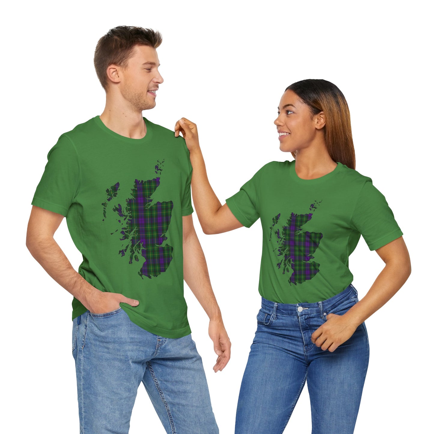 Clan Abercrombie Tartan Map | Unisex T-Shirt