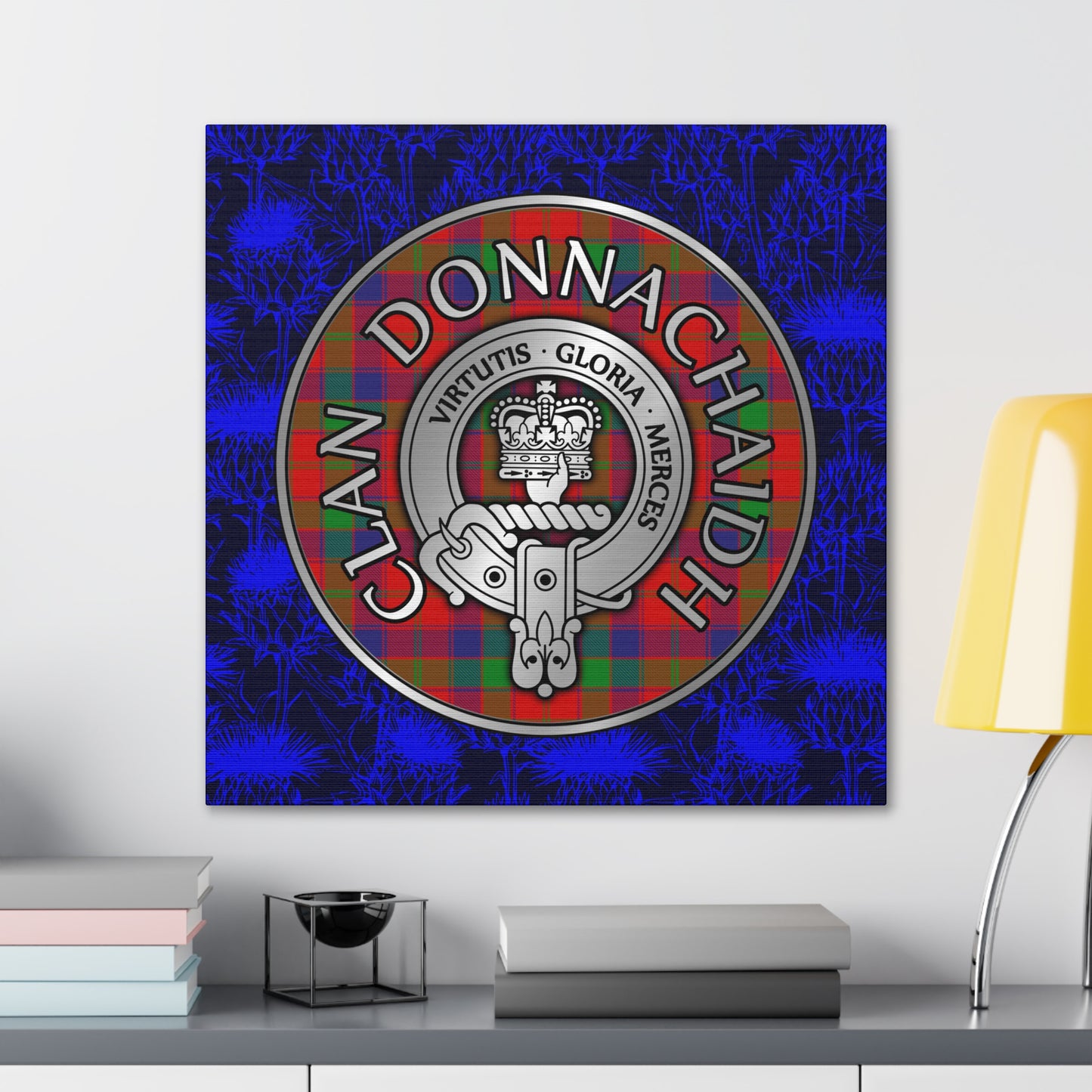 Clan Donnachaidh | Robertson Crest & Tartan Canvas Gallery Wraps