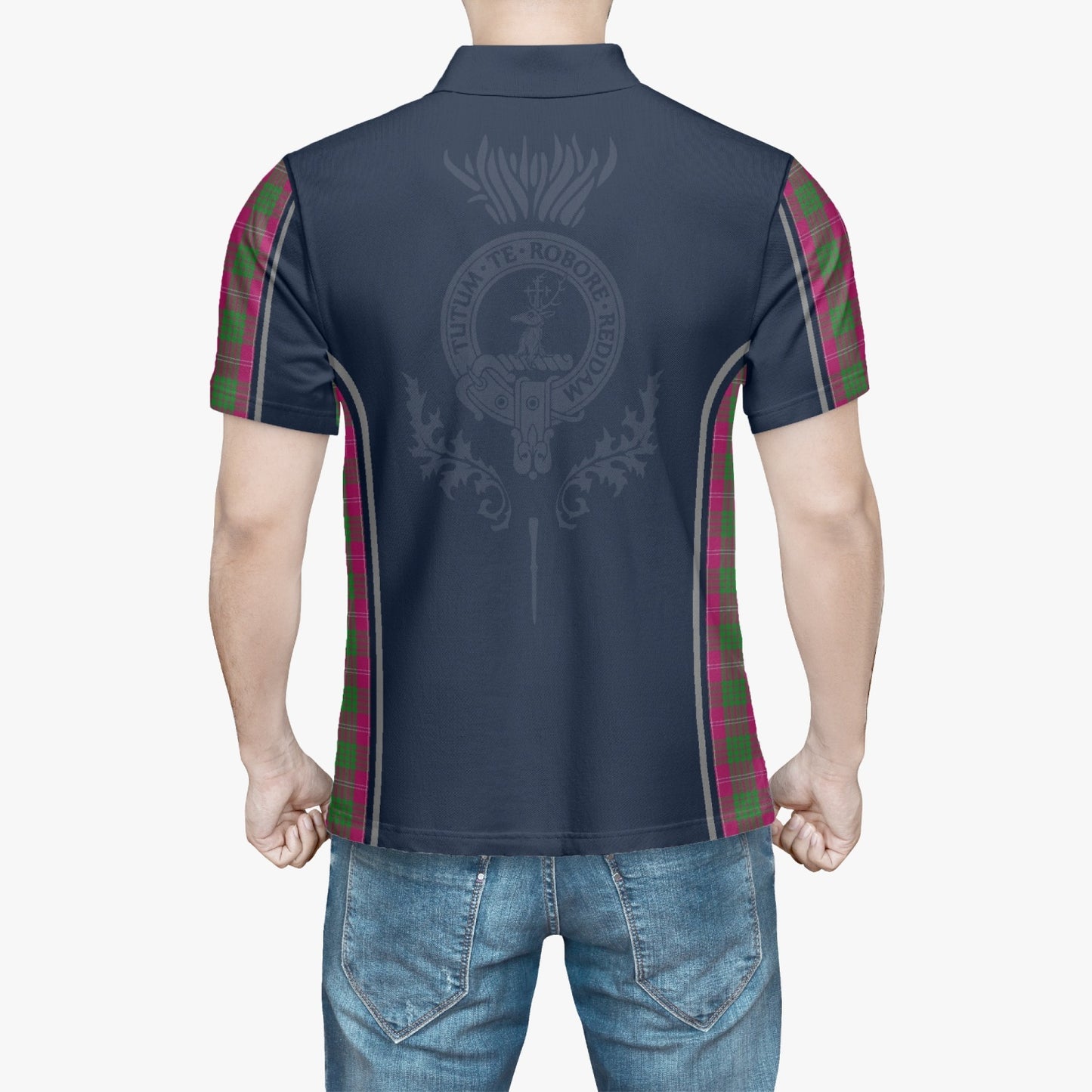 Clan Crawford Crest & Tartan Polo Shirt