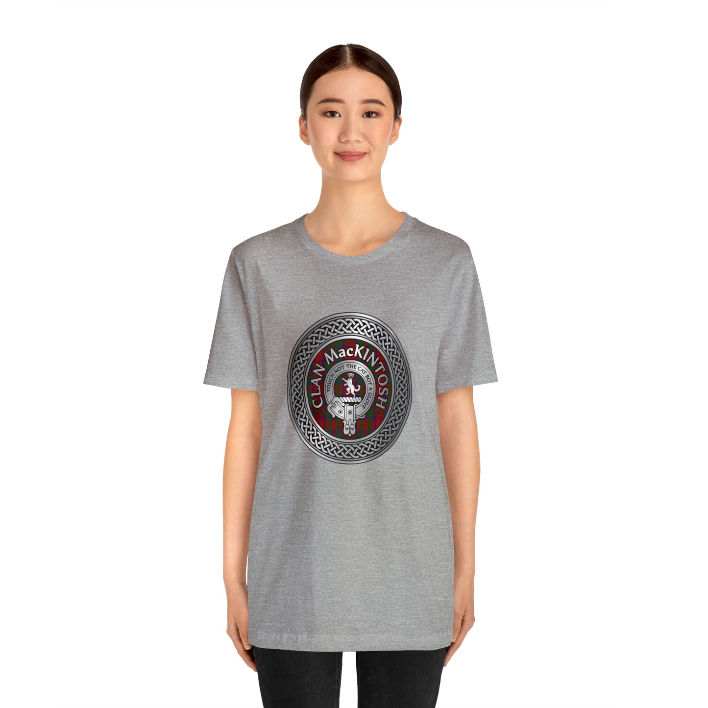 Clan MacKintosh Crest & Tartan Knot | Unisex T-Shirt