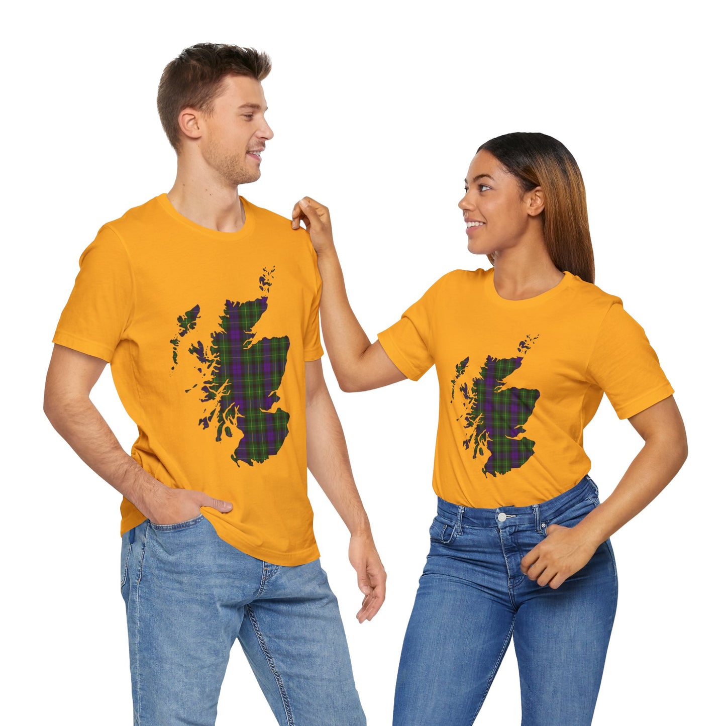 Clan Abercrombie Tartan Map | Unisex T-Shirt