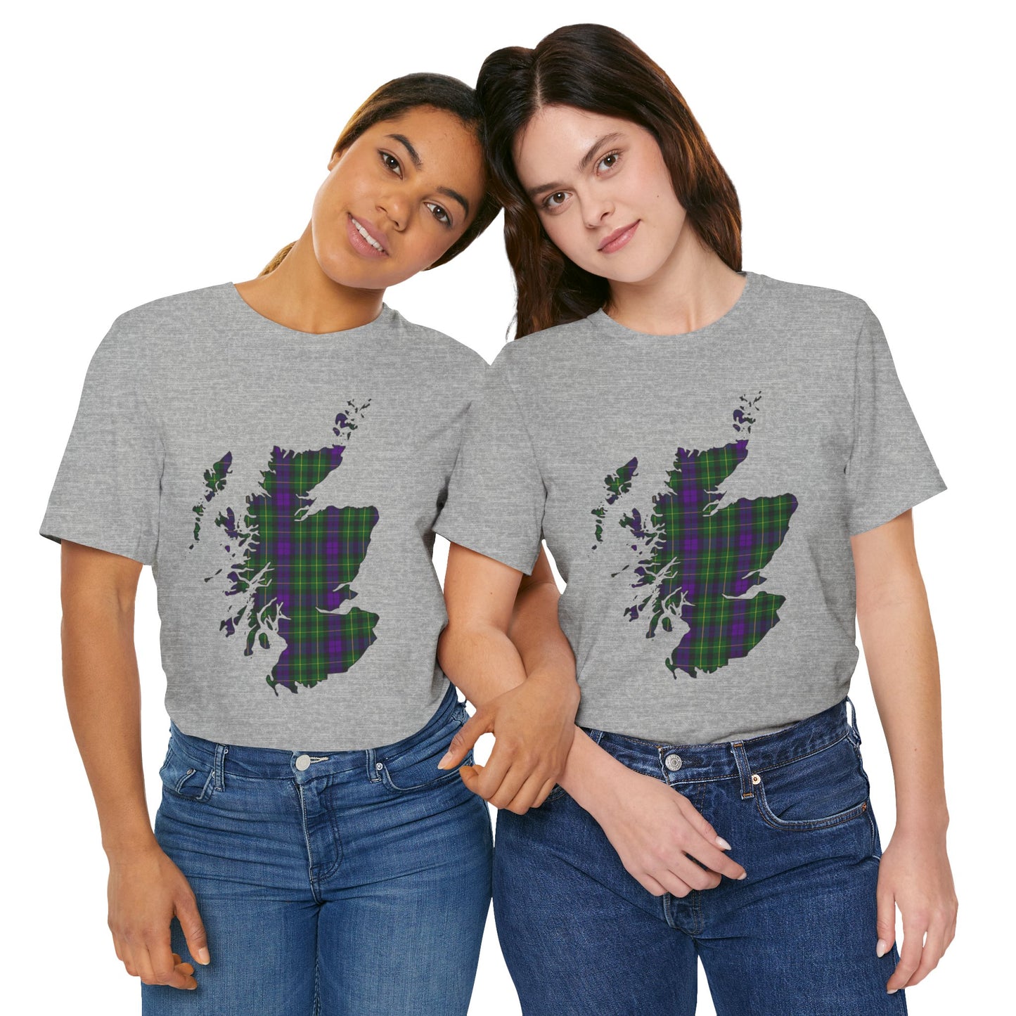 Clan Abercrombie Tartan Map | Unisex T-Shirt