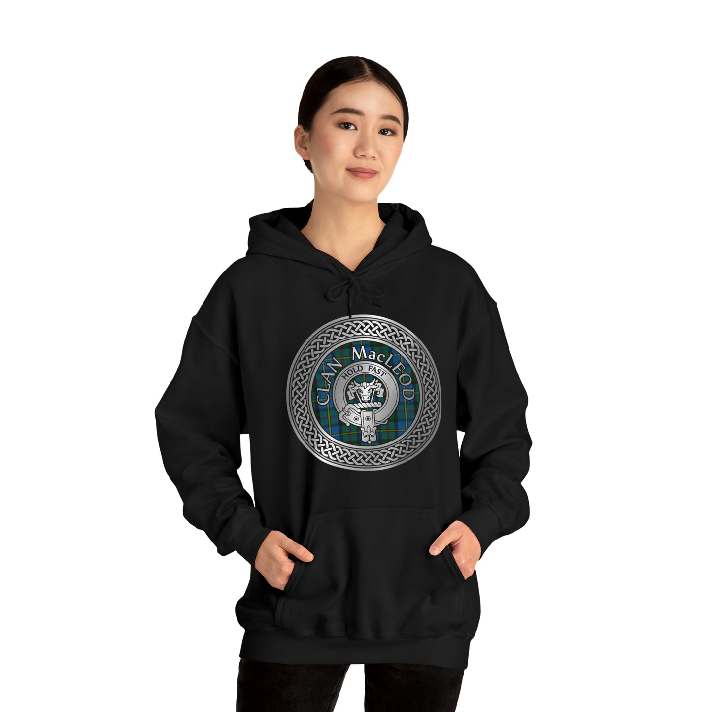 Clan MacLeod Crest & Tartan Unisex Heavy Blend™ Hooded Sweatshirt