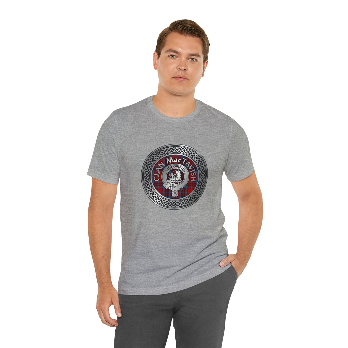 Clan MacTavish Crest & Tartan Knot | Unisex T-Shirt