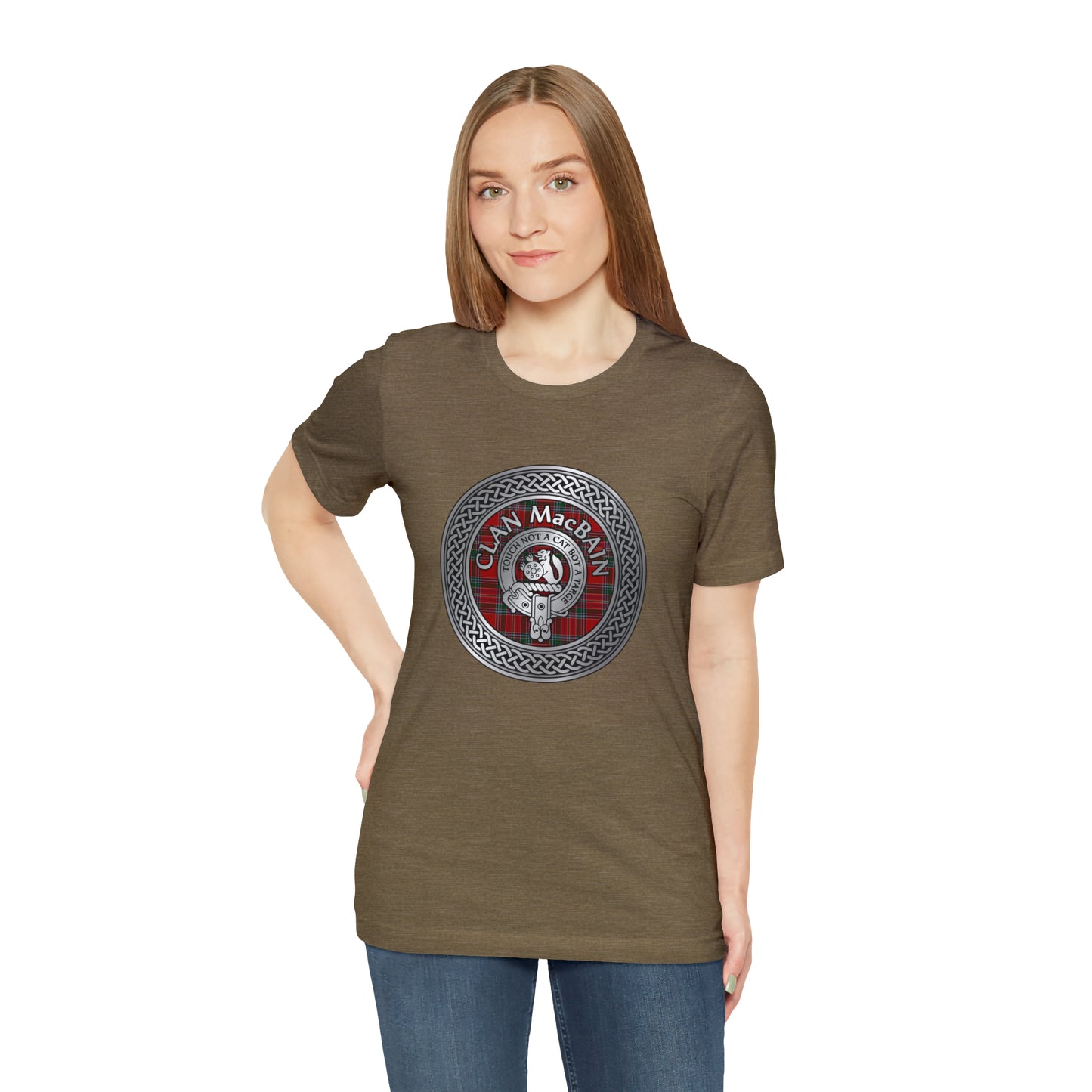 Clan MacBain Crest & Tartan Knot | Unisex T-Shirt