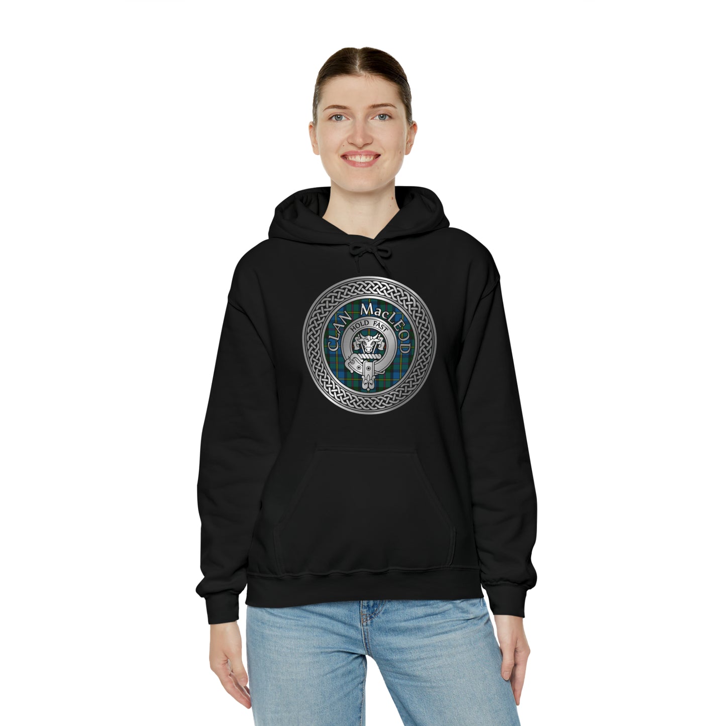 Clan MacLeod Crest & Tartan Unisex Heavy Blend™ Hooded Sweatshirt