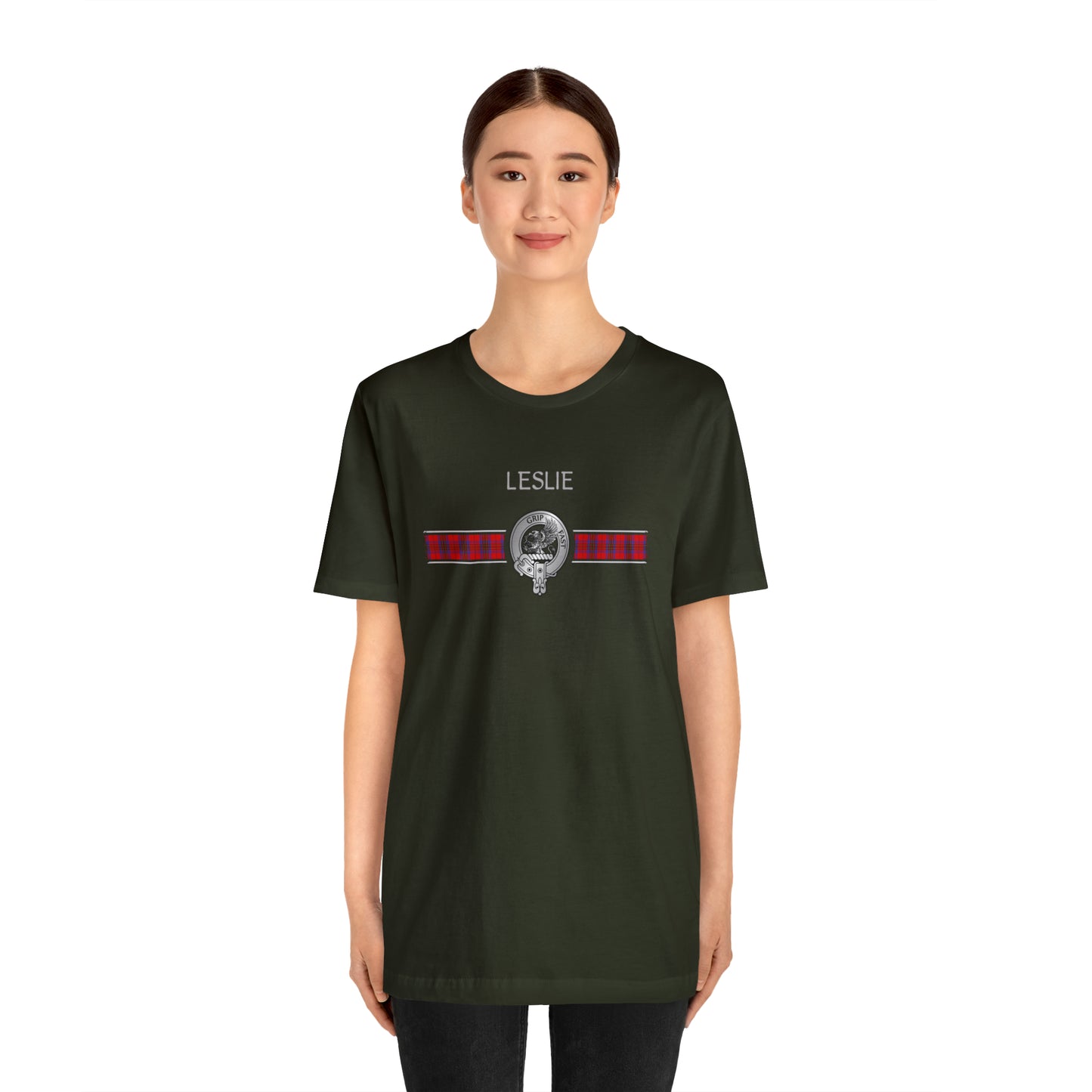 Clan Leslie Crest & Tartan | Unisex T-Shirt