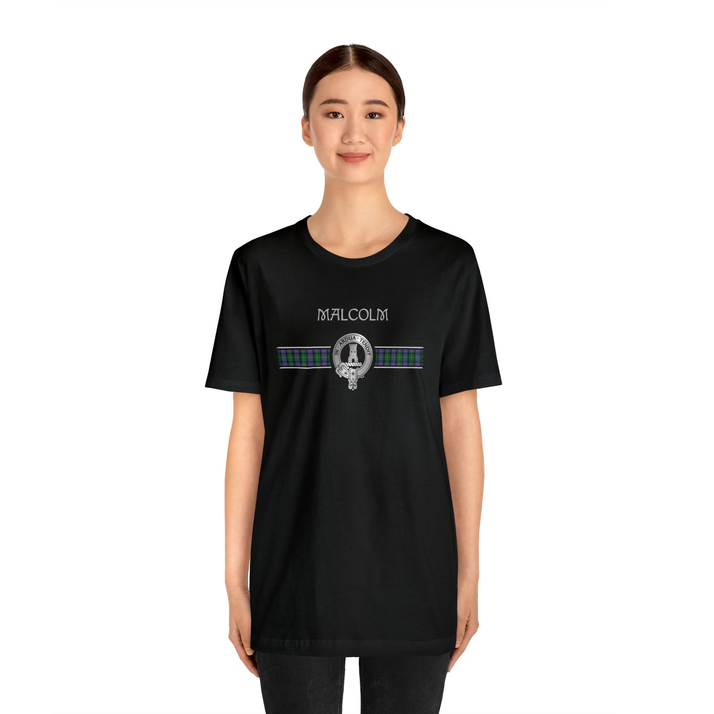 Clan Malcolm Crest & Tartan | Unisex T-Shirt