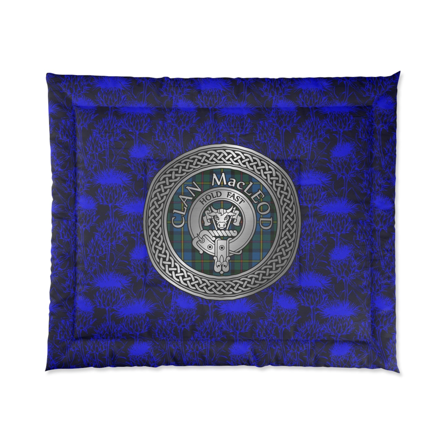 Clan MacLeod Crest & (Harris) Tartan Comforter