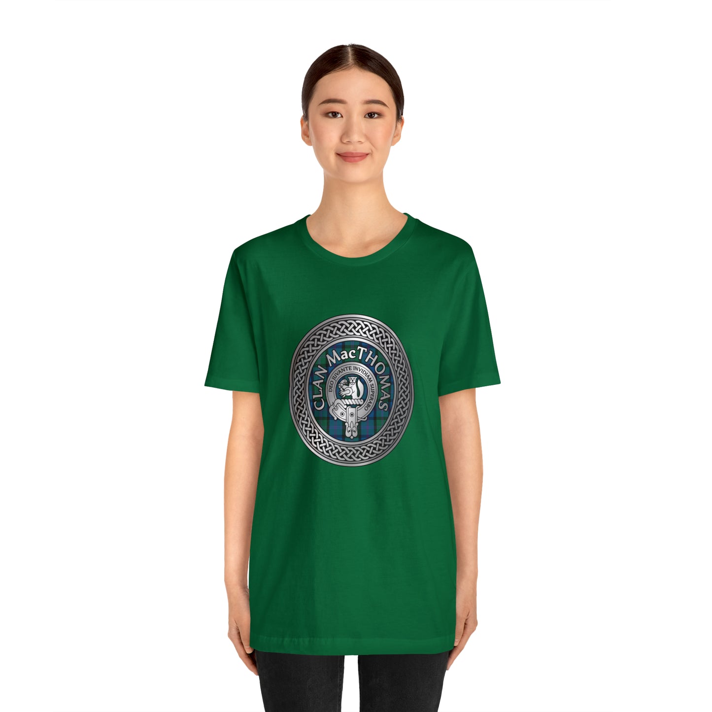 Clan MacThomas Crest & Tartan Knot | Unisex T-Shirt