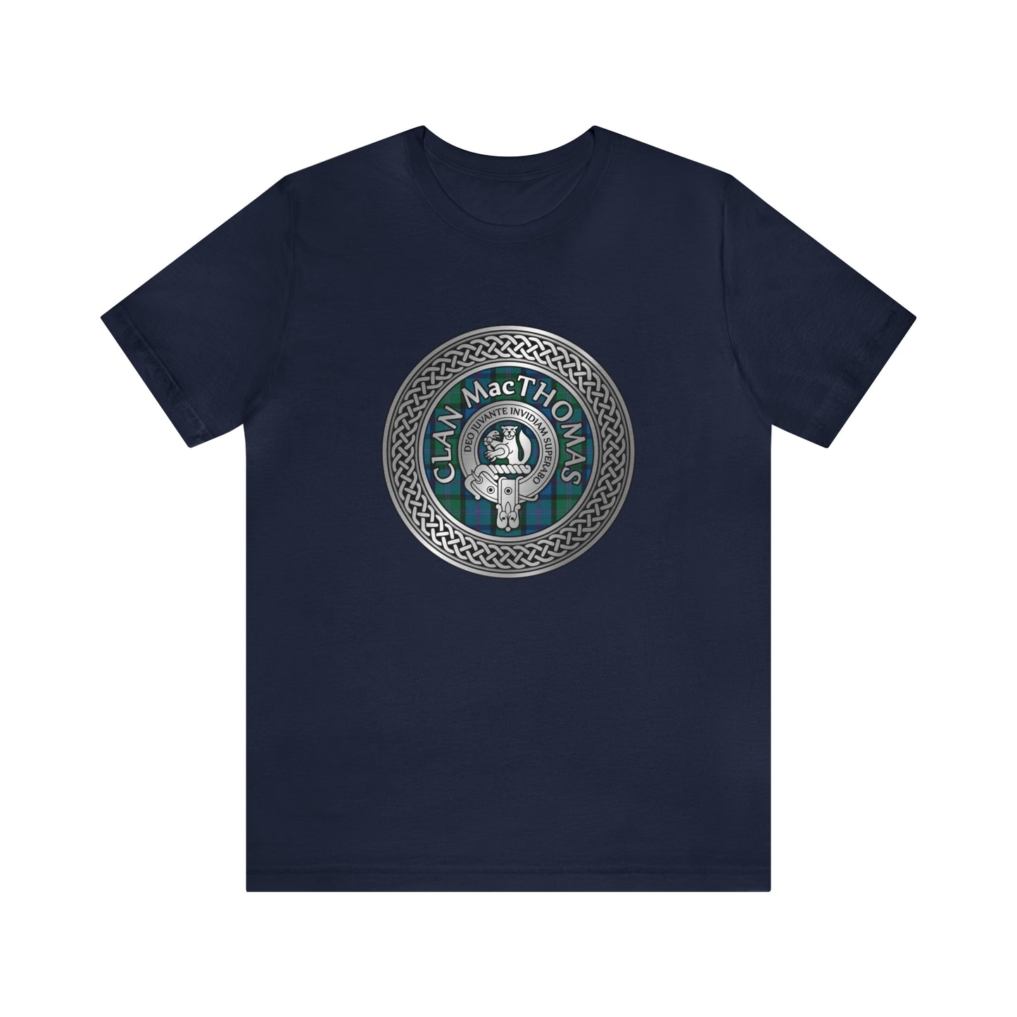 Clan MacThomas Crest & Tartan Knot | Unisex T-Shirt