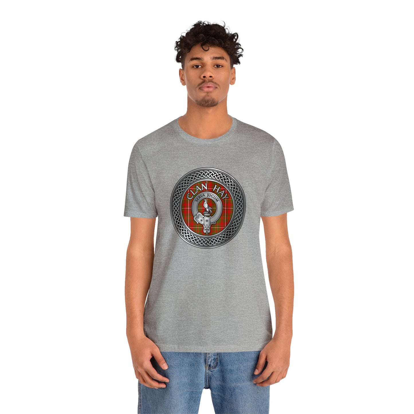 Clan Hay Crest & Tartan Knot T-Shirt