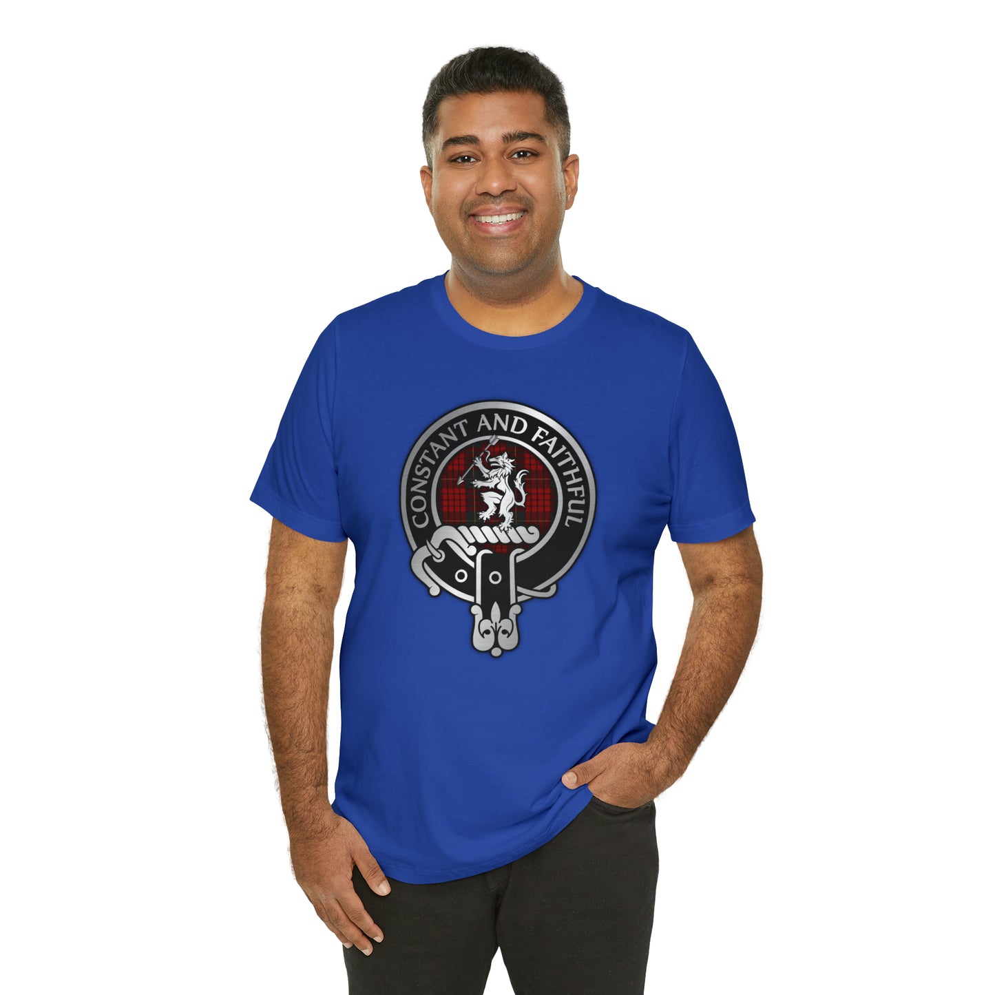 Clan MacQueen Crest & Tartan | Unisex T-Shirt