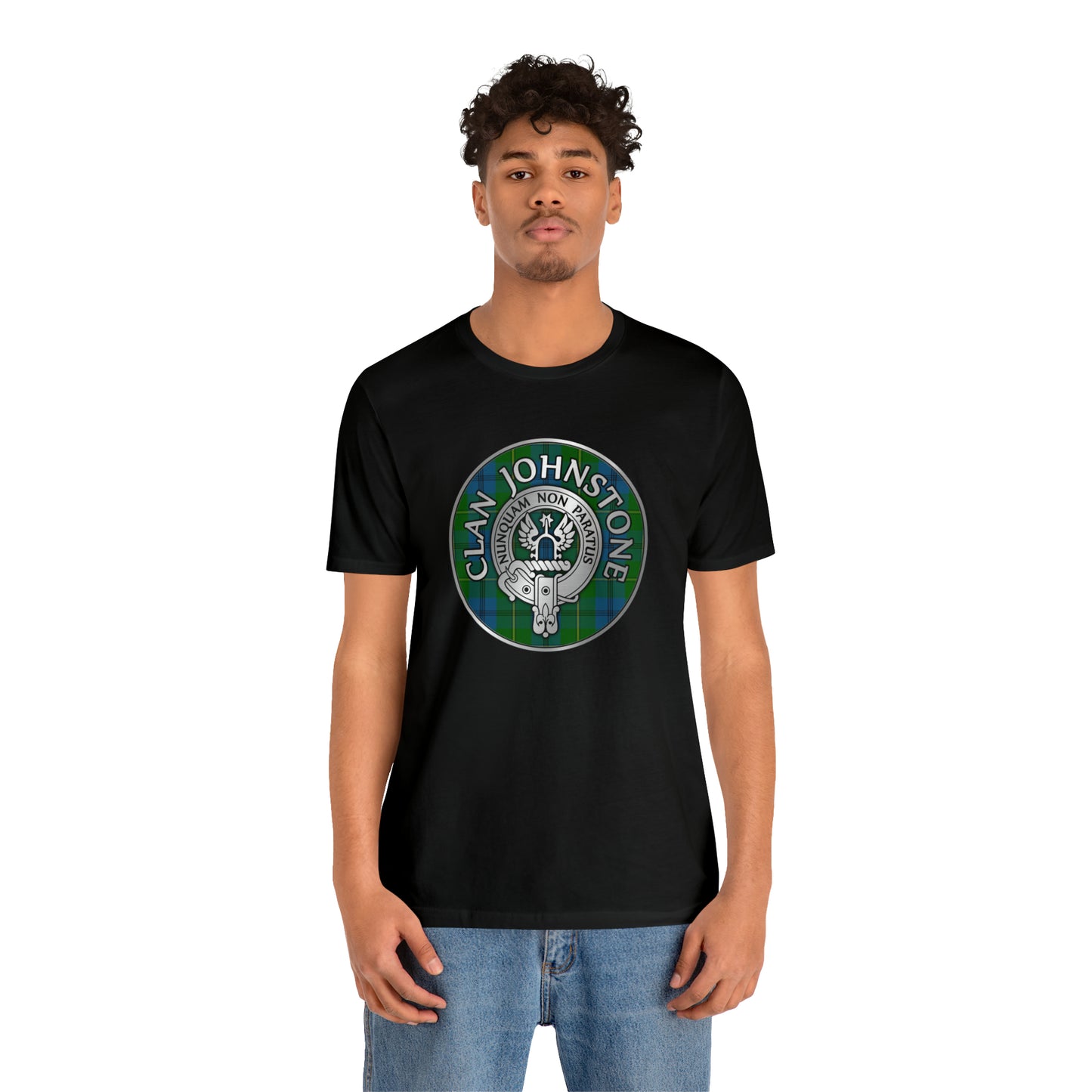 Clan Johnstone Crest & Tartan | Unisex T-Shirt