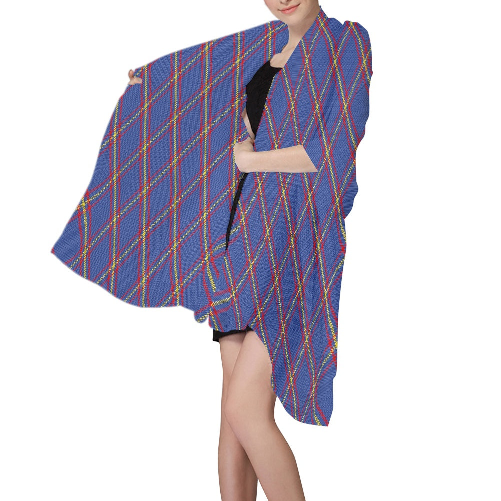 Clan MacLaine Tartan Bias Chiffon Scarf