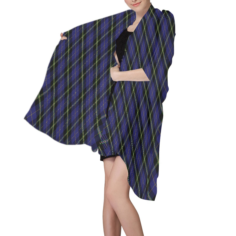 Italian National Tartan Bias Chiffon Scarf