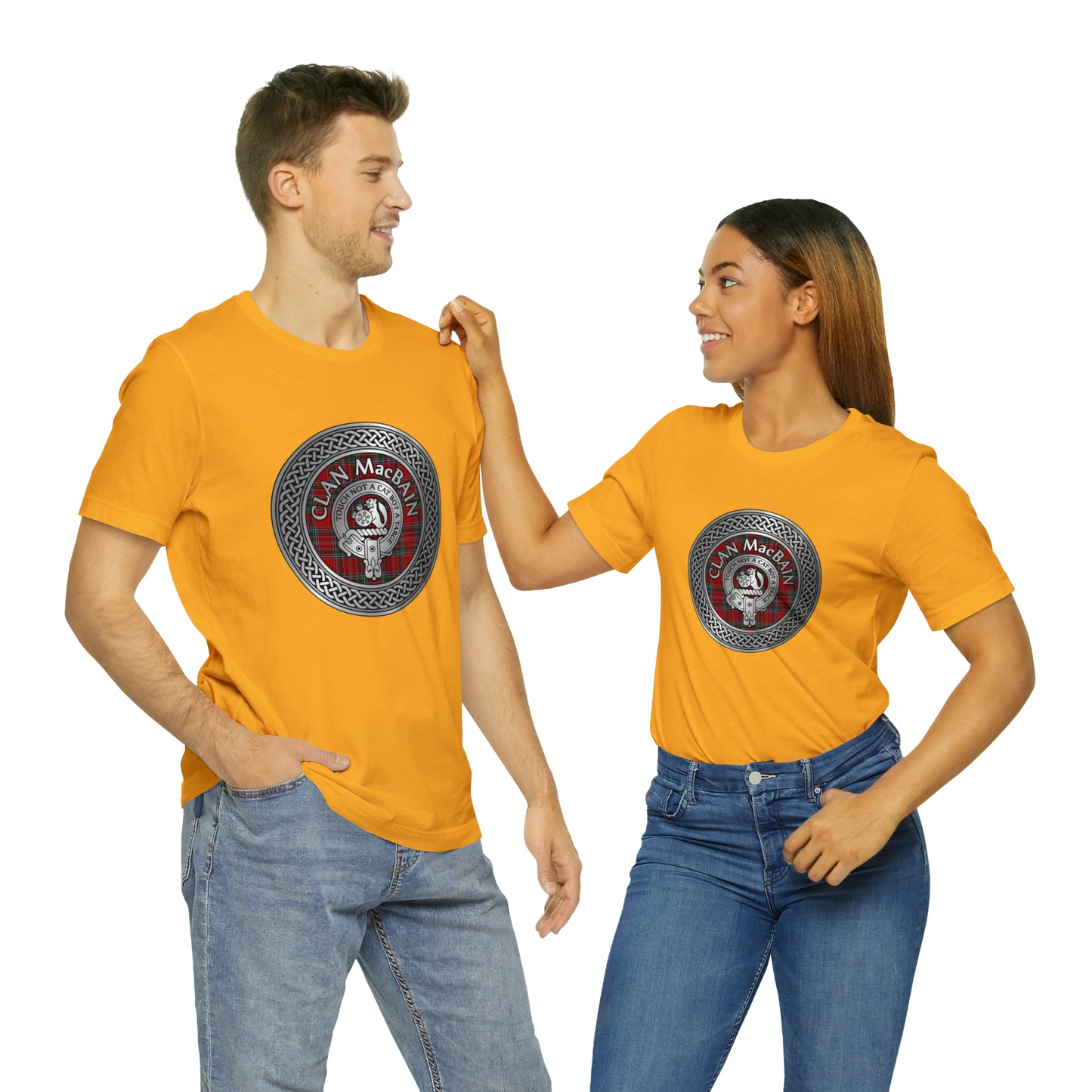 Clan MacBain Crest & Tartan Knot | Unisex T-Shirt