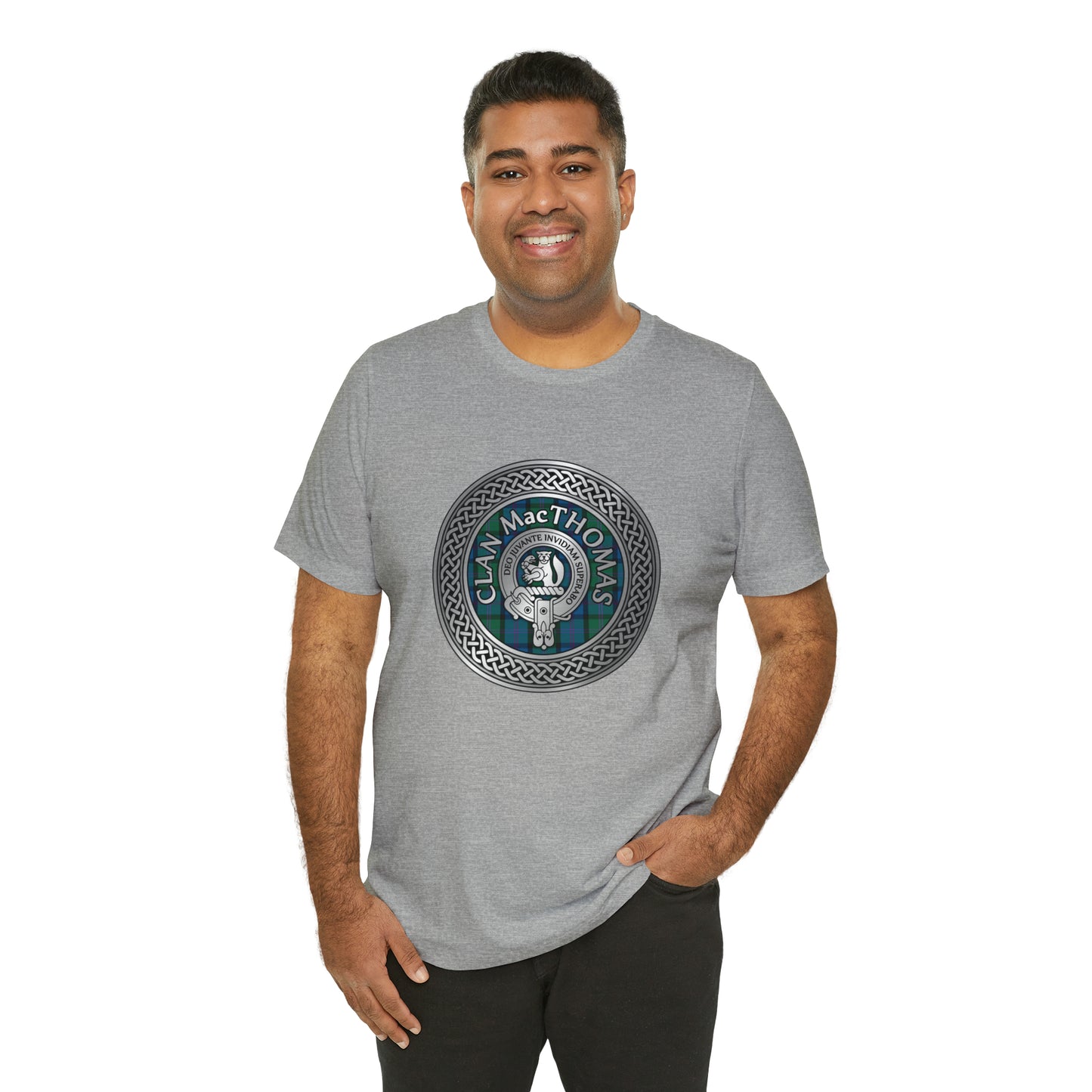 Clan MacThomas Crest & Tartan Knot | Unisex T-Shirt