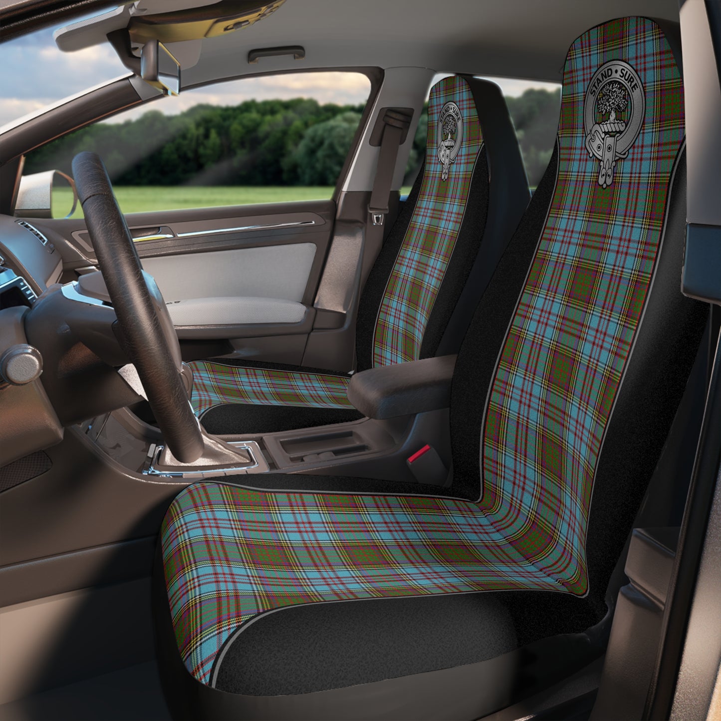 Clan Anderson Crest & Tartan Car Seat Covers