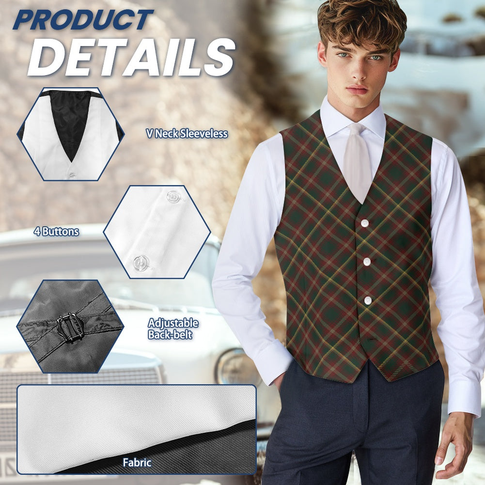 Canada - Maple Leaf Tartan Bias Suit vest jacket