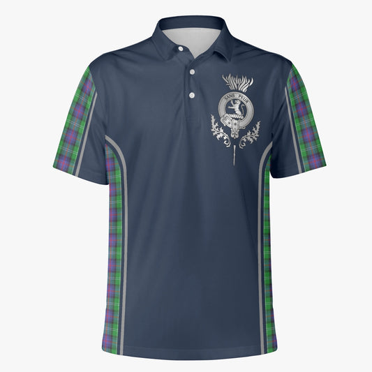 Clan Sutherland Crest & Tartan Polo Shirt