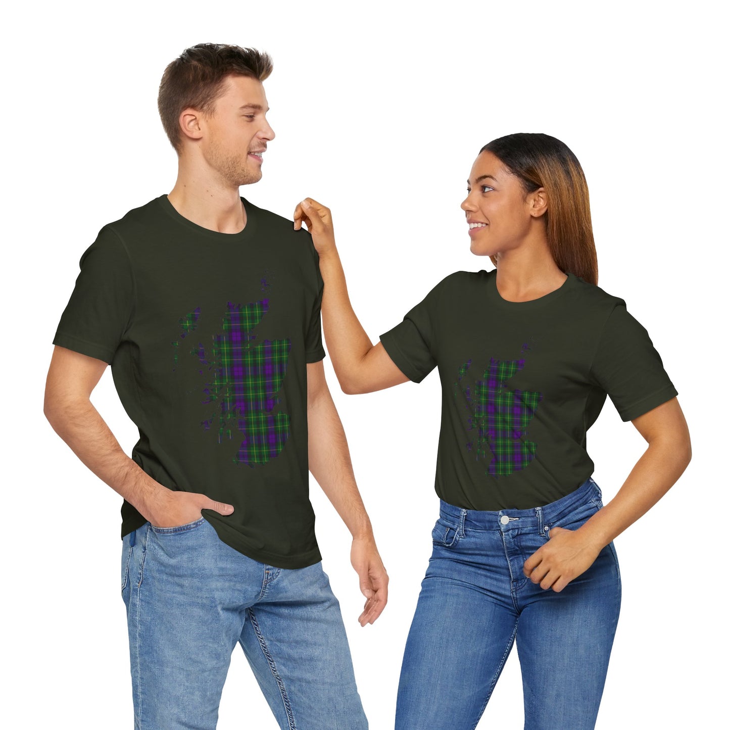 Clan Abercrombie Tartan Map | Unisex T-Shirt