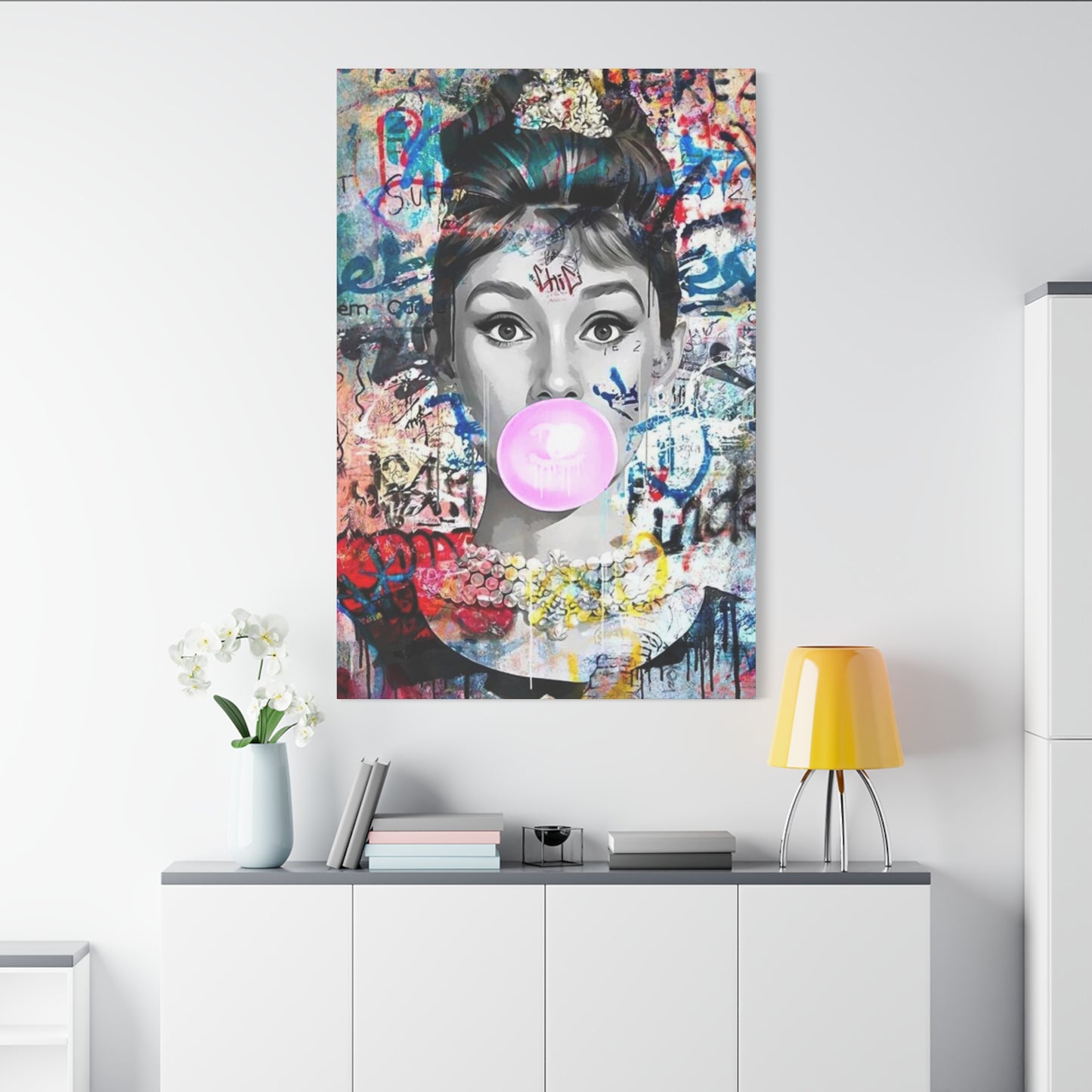 Audrey Pink Bubble Classic Canvas