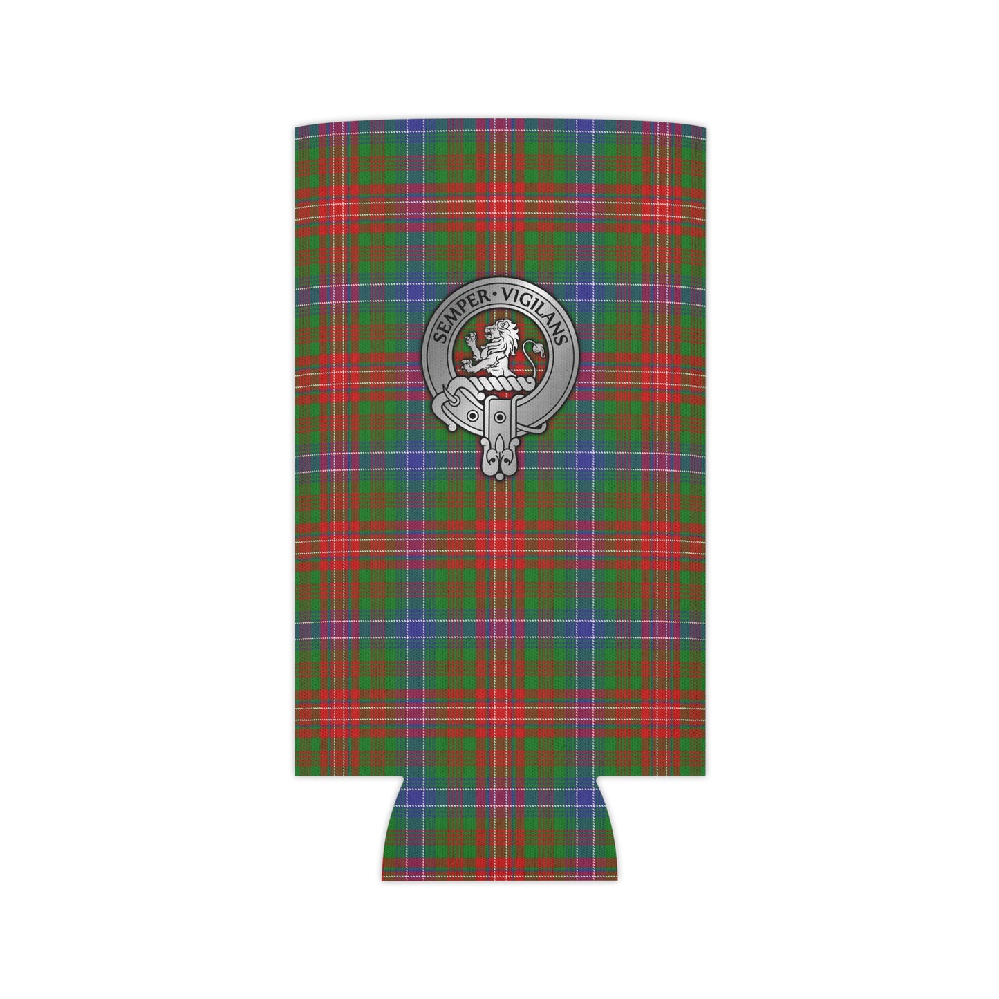 Clan Wilson Crest & Tartan Can Cooler