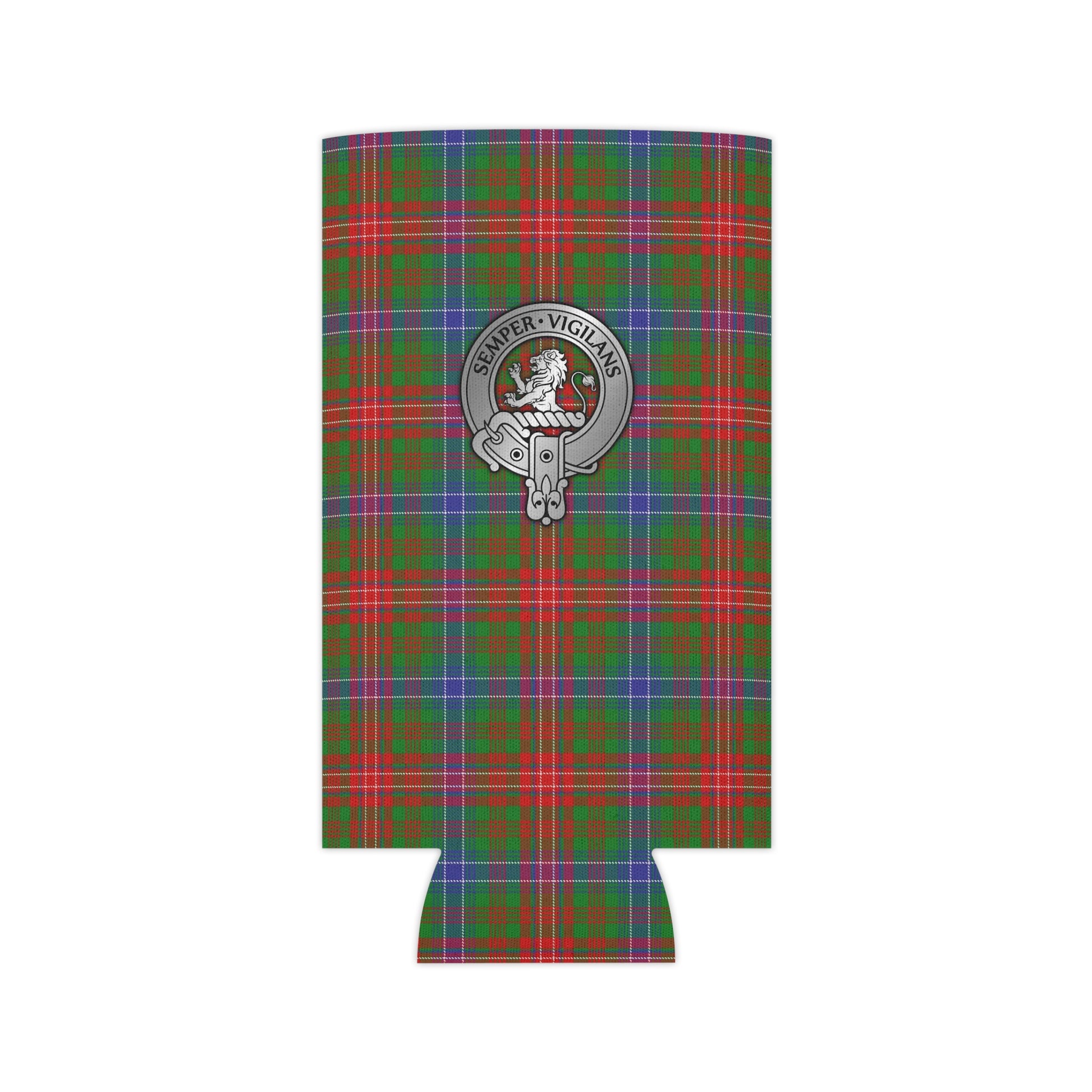 Clan Wilson Crest & Tartan Can Cooler