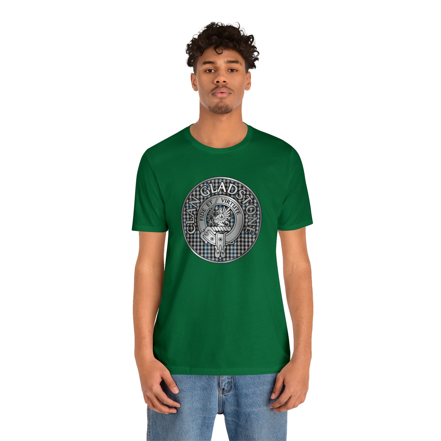 Clan Gladstone Crest & Tartan | Unisex T-Shirt