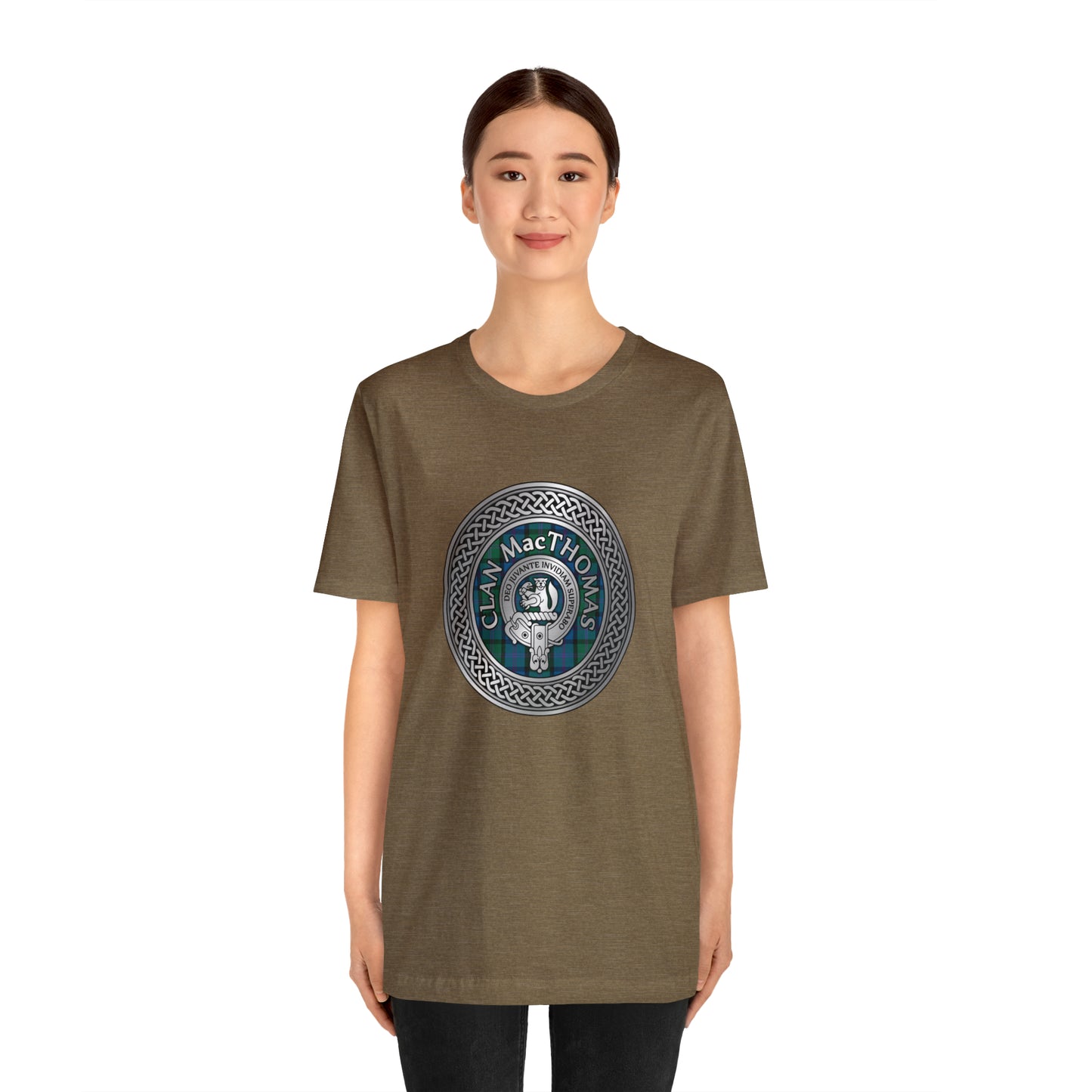 Clan MacThomas Crest & Tartan Knot | Unisex T-Shirt