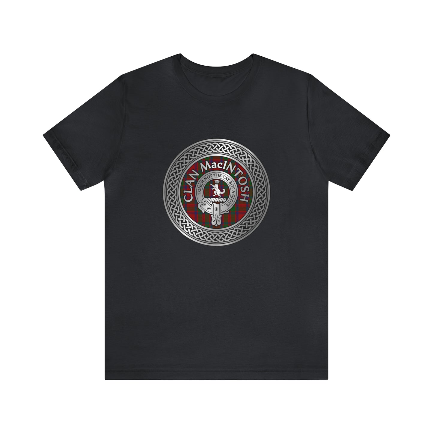 Clan MacIntosh Crest & Tartan Knot | Unisex T-Shirt