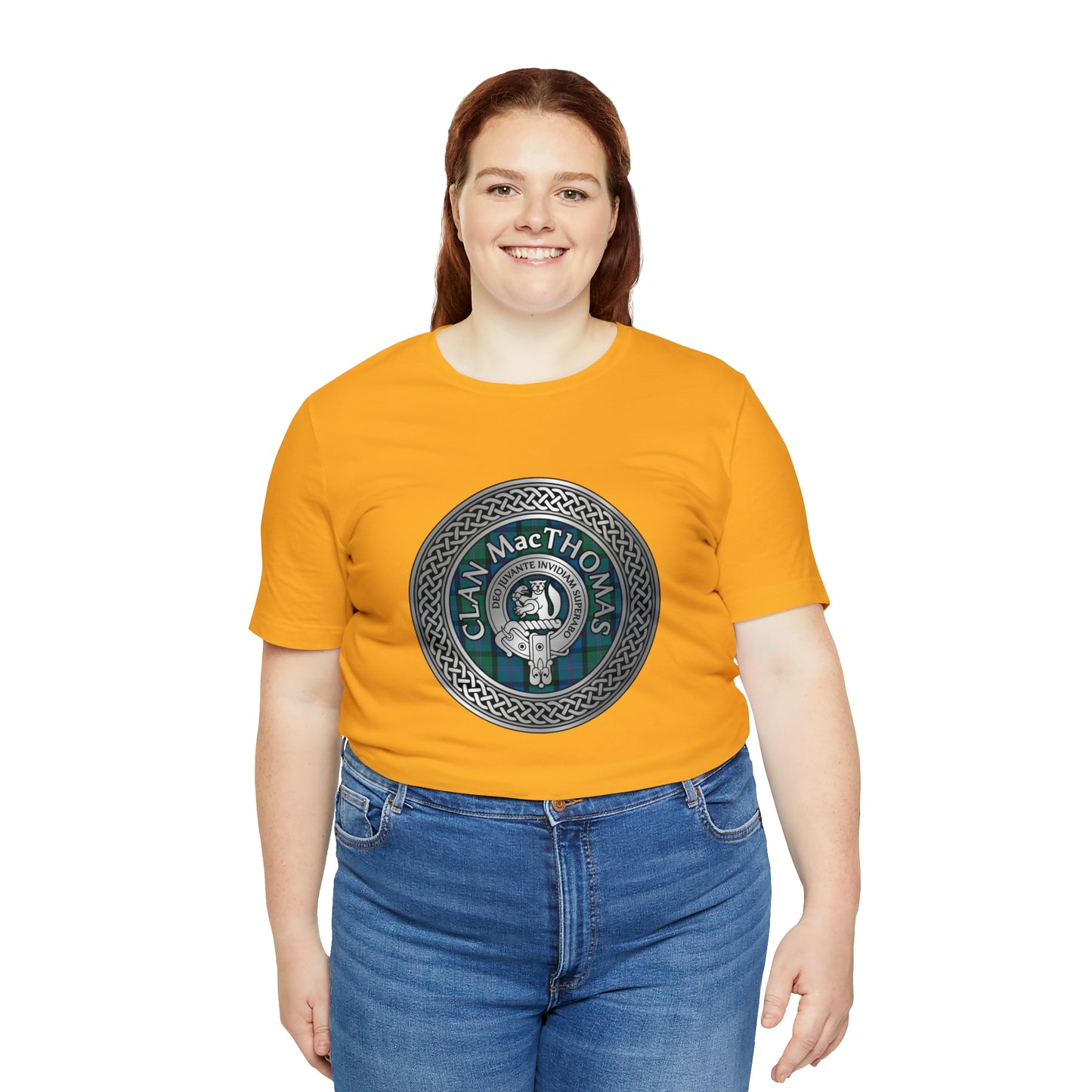 Clan MacThomas Crest & Tartan Knot | Unisex T-Shirt