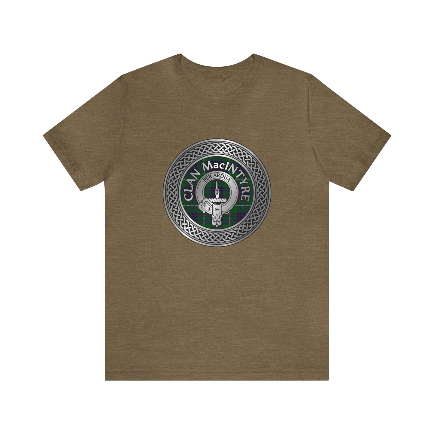 Clan MacIntyre Crest & Tartan Knot | Unisex T-Shirt