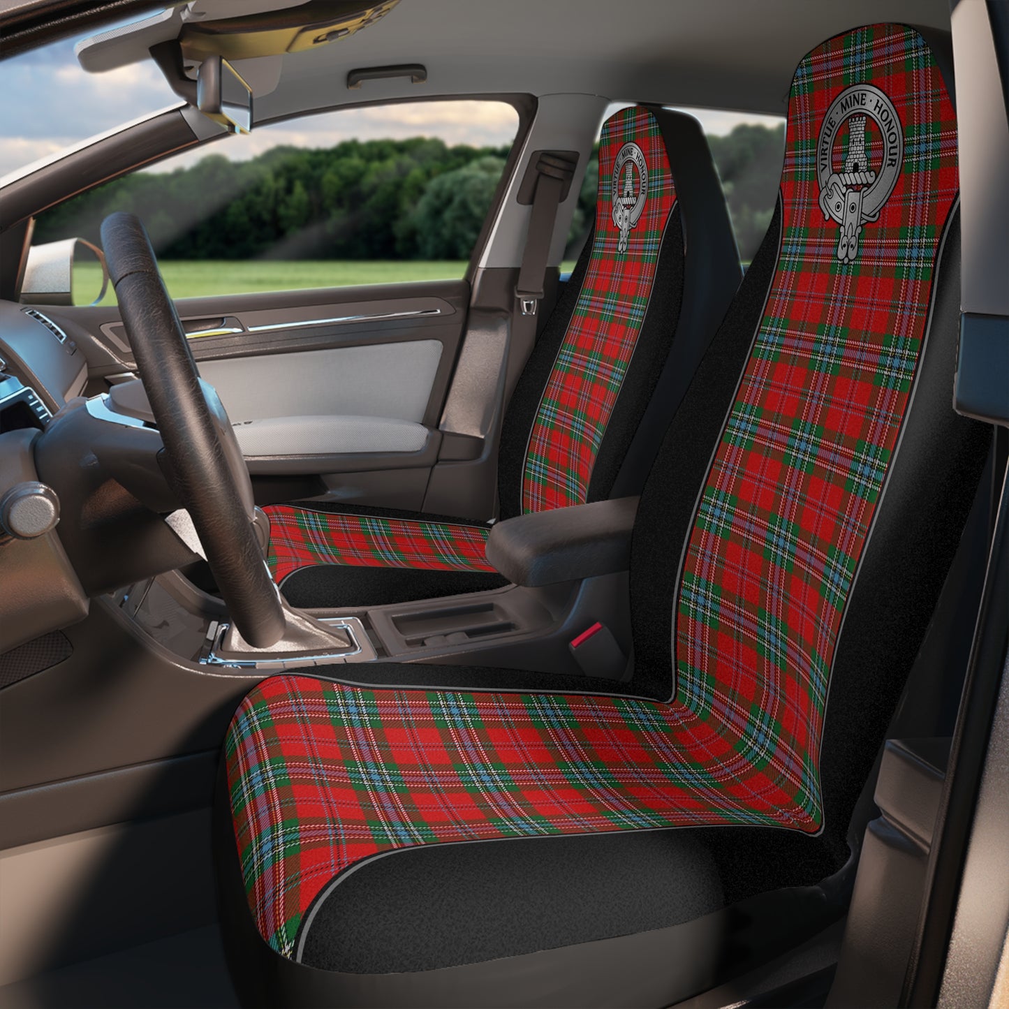 Clan MacLean Crest & Tartan Car Seat Covers