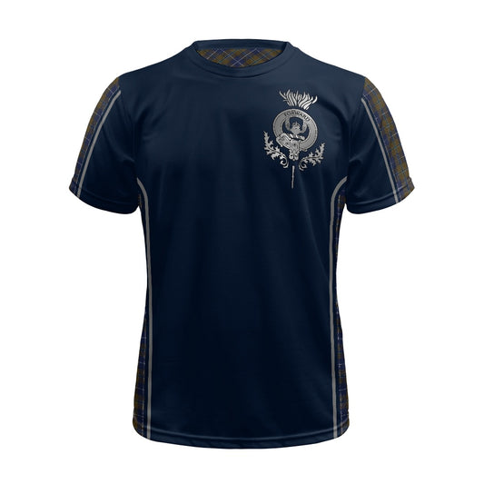 Clan Douglas Brown Tartan & Black Douglas Crest Football Shirt