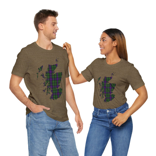 Clan Abercrombie Tartan Map | Unisex T-Shirt