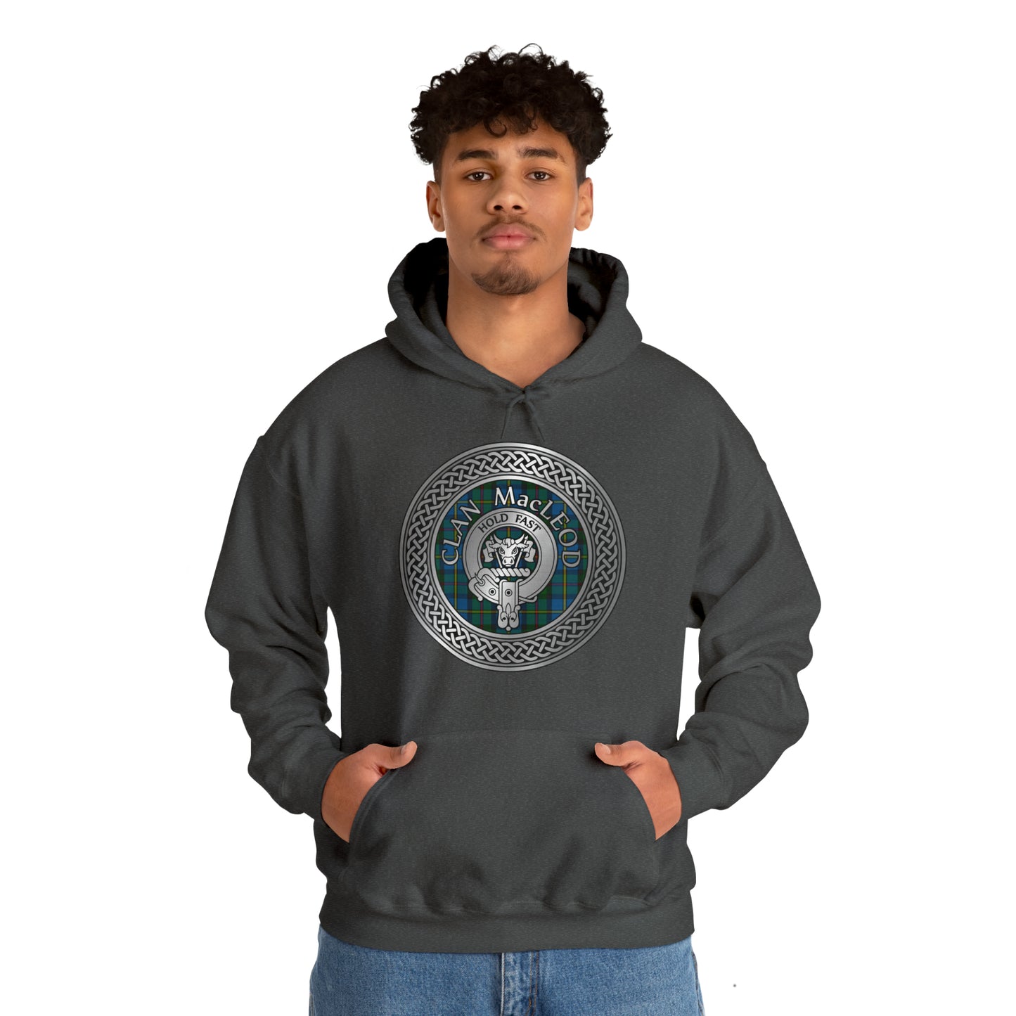 Clan MacLeod Crest & Tartan Unisex Heavy Blend™ Hooded Sweatshirt