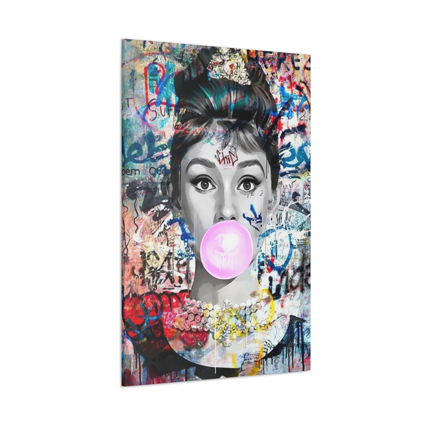 Audrey Pink Bubble Classic Canvas