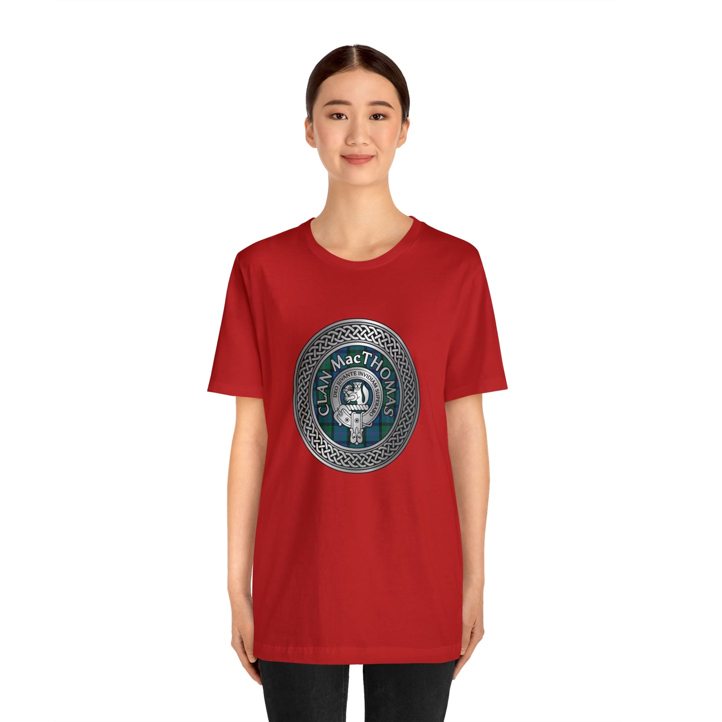 Clan MacThomas Crest & Tartan Knot | Unisex T-Shirt