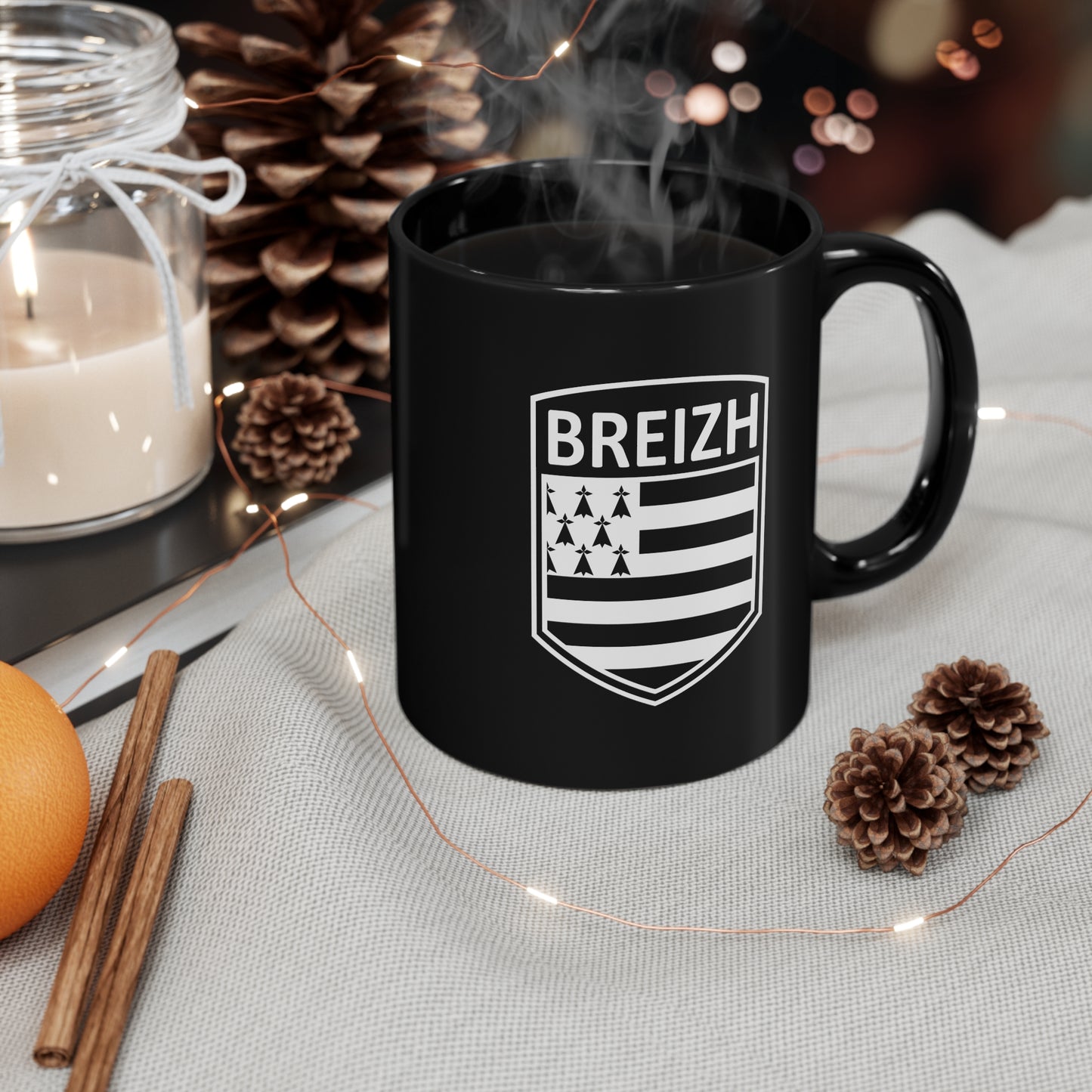 Celtic Nations - Breizh 11oz Black Mug