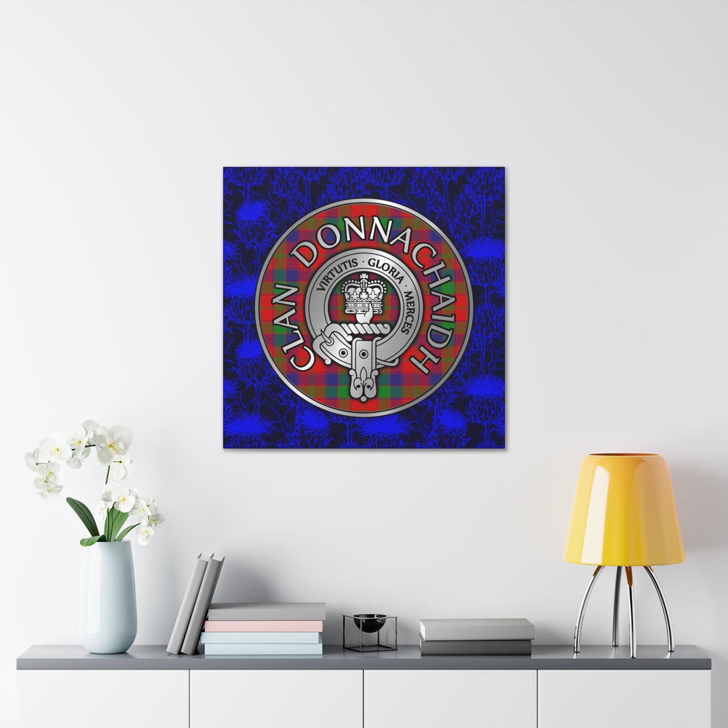 Clan Donnachaidh | Robertson Crest & Tartan Canvas Gallery Wraps