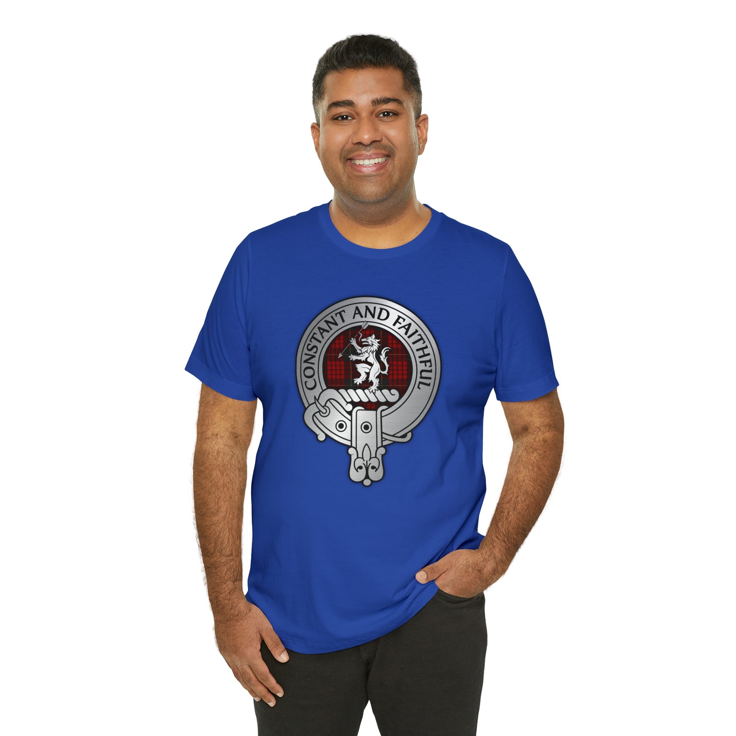 Clan MacQueen Crest & Tartan | Unisex T-Shirt