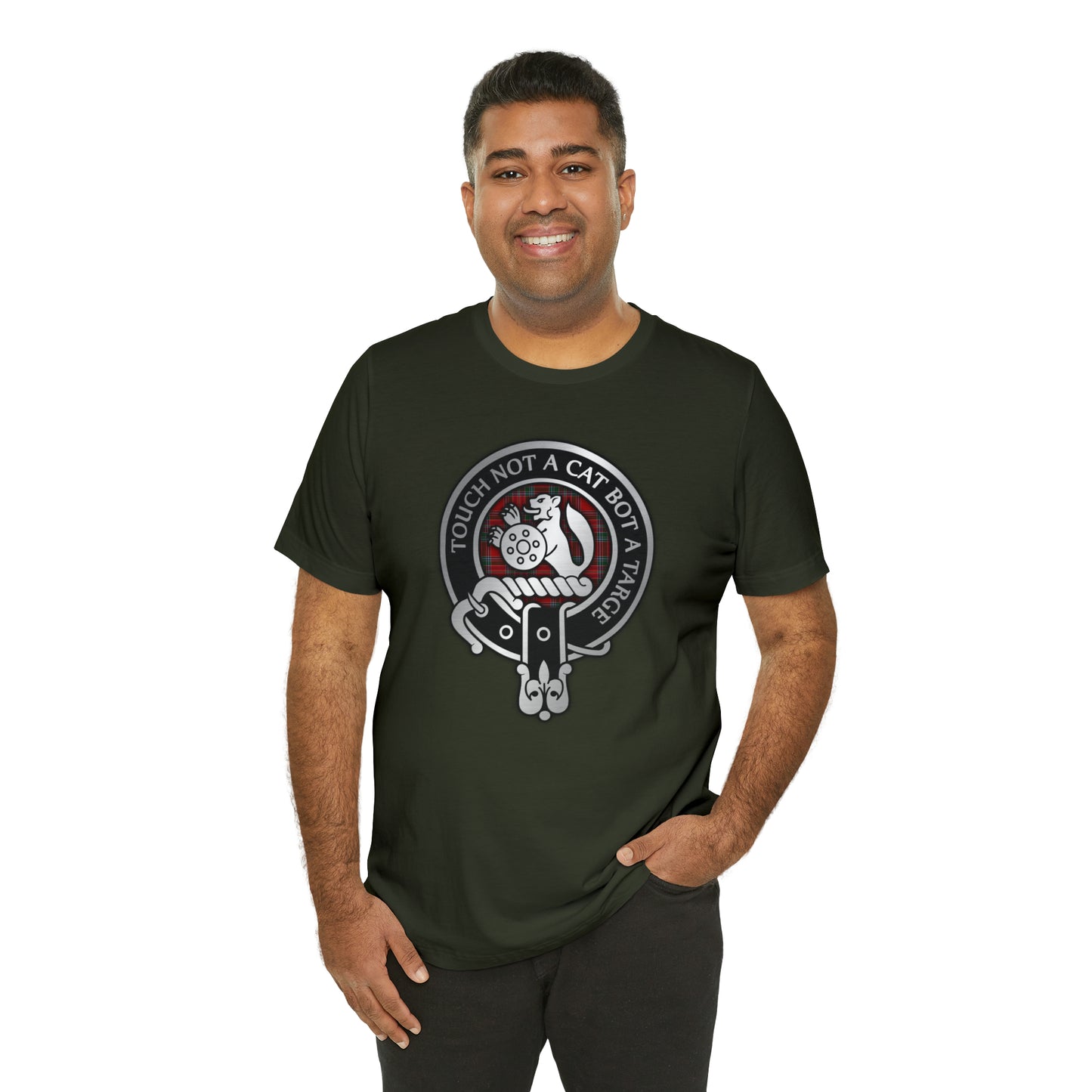 Clan MacBean | MacBain Crest & Tartan Knot | Unisex T-Shirt